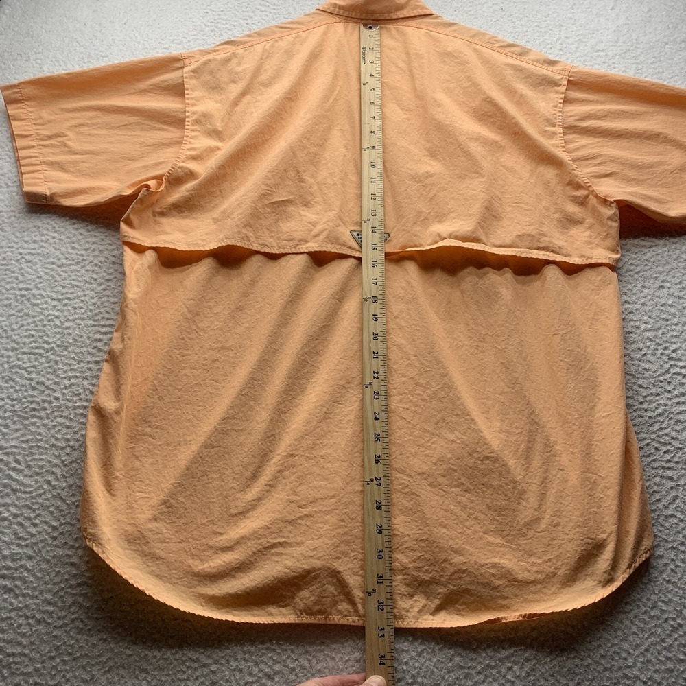 Columbia PFG Bonehead Shirt Mens Large Orange Fishing Outdoor Vented Dad FM7130 - Picture 6 of 10